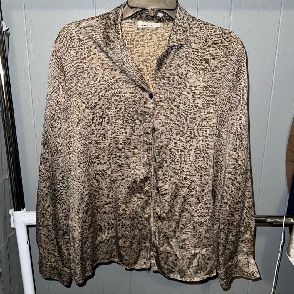 Vintage 100% Silk Button Down Shirt